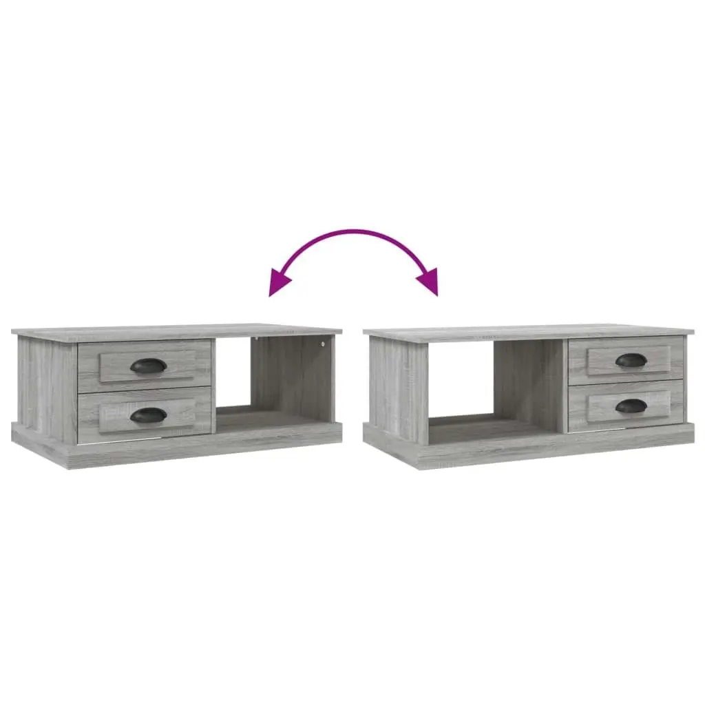 Coffee Table Grey Sonoma 90x50x35 cm Engineered Wood 816246