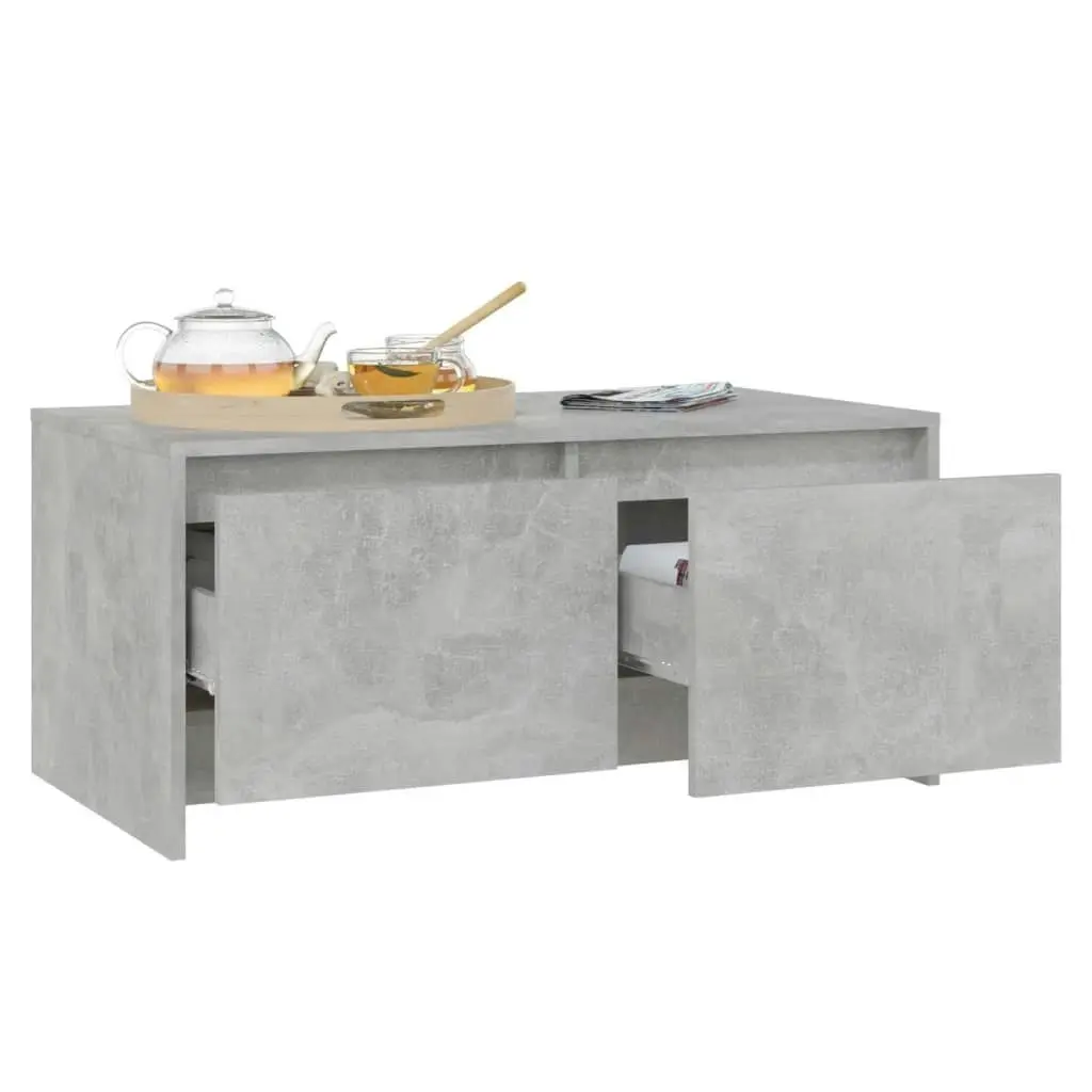 Coffee Table Concrete Grey 90x50x41.5 cm Engineered Wood 809822