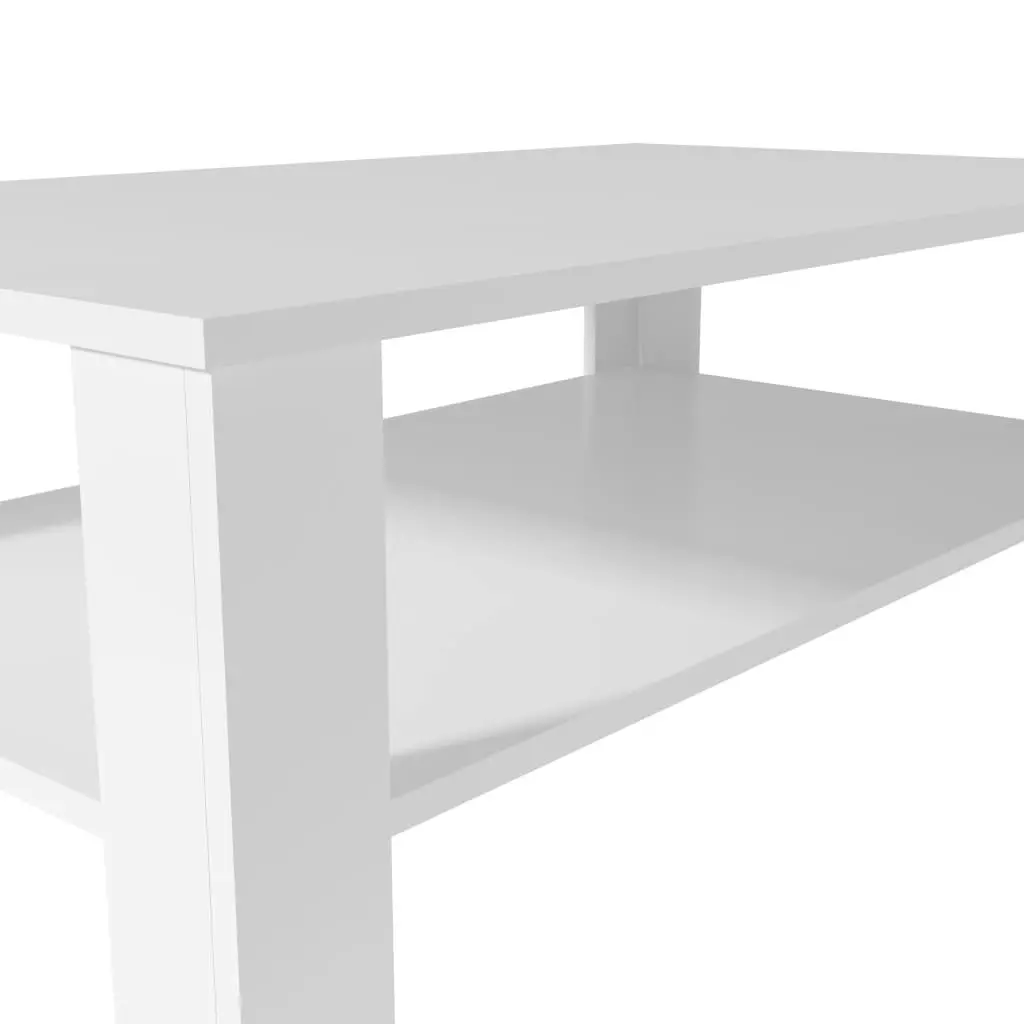 Coffee Table Engineered Wood 100x59x42 cm White 244857