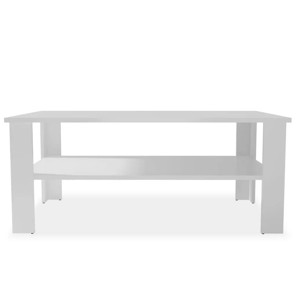 Coffee Table Engineered Wood 100x59x42 cm White 244857