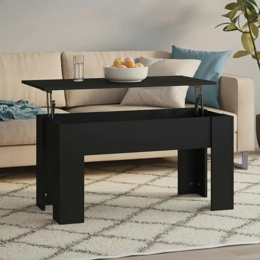 Coffee Table Black 101x49x52 cm Engineered Wood 809684