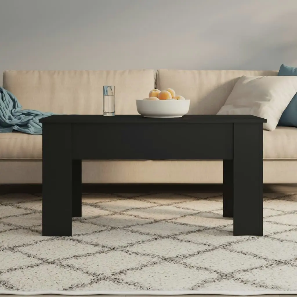 Coffee Table Black 101x49x52 cm Engineered Wood 809684