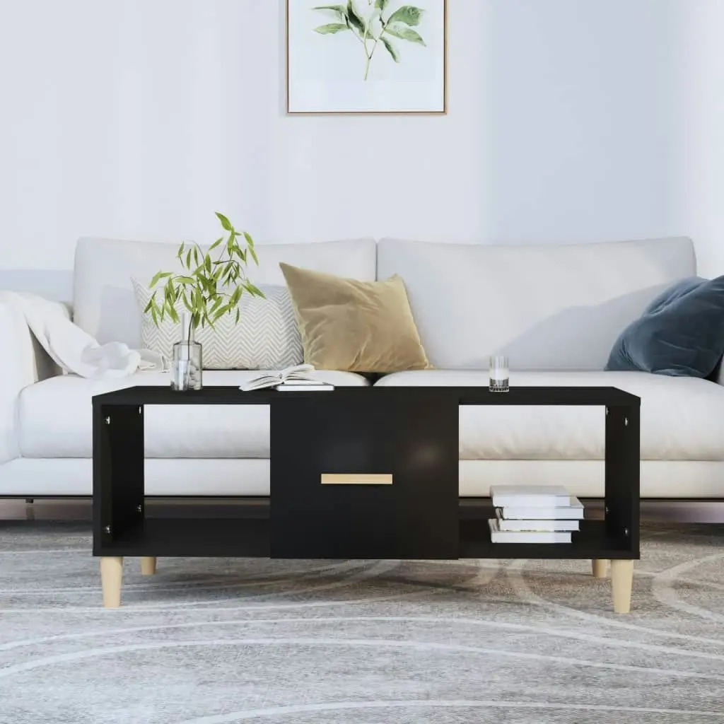 Coffee Table Black 102x50x40 cm Engineered Wood 812691