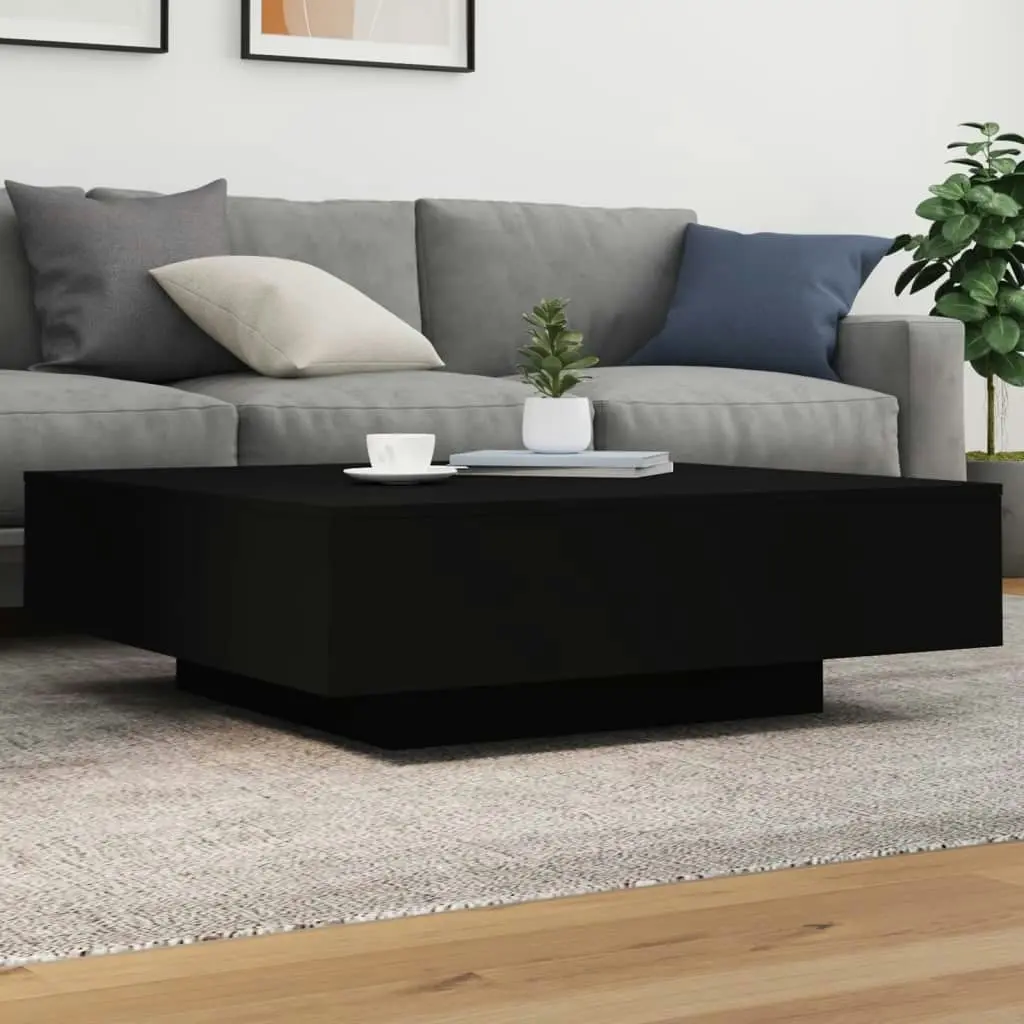 Coffee Table Black 100x100x31 cm Engineered Wood 836596