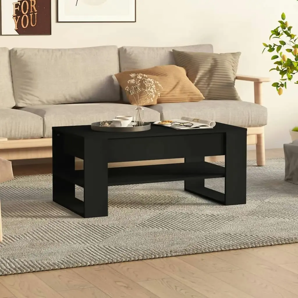 Coffee Table Black 102x55x45 cm Engineered Wood 810900