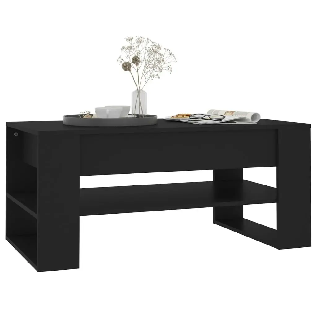 Coffee Table Black 102x55x45 cm Engineered Wood 810900