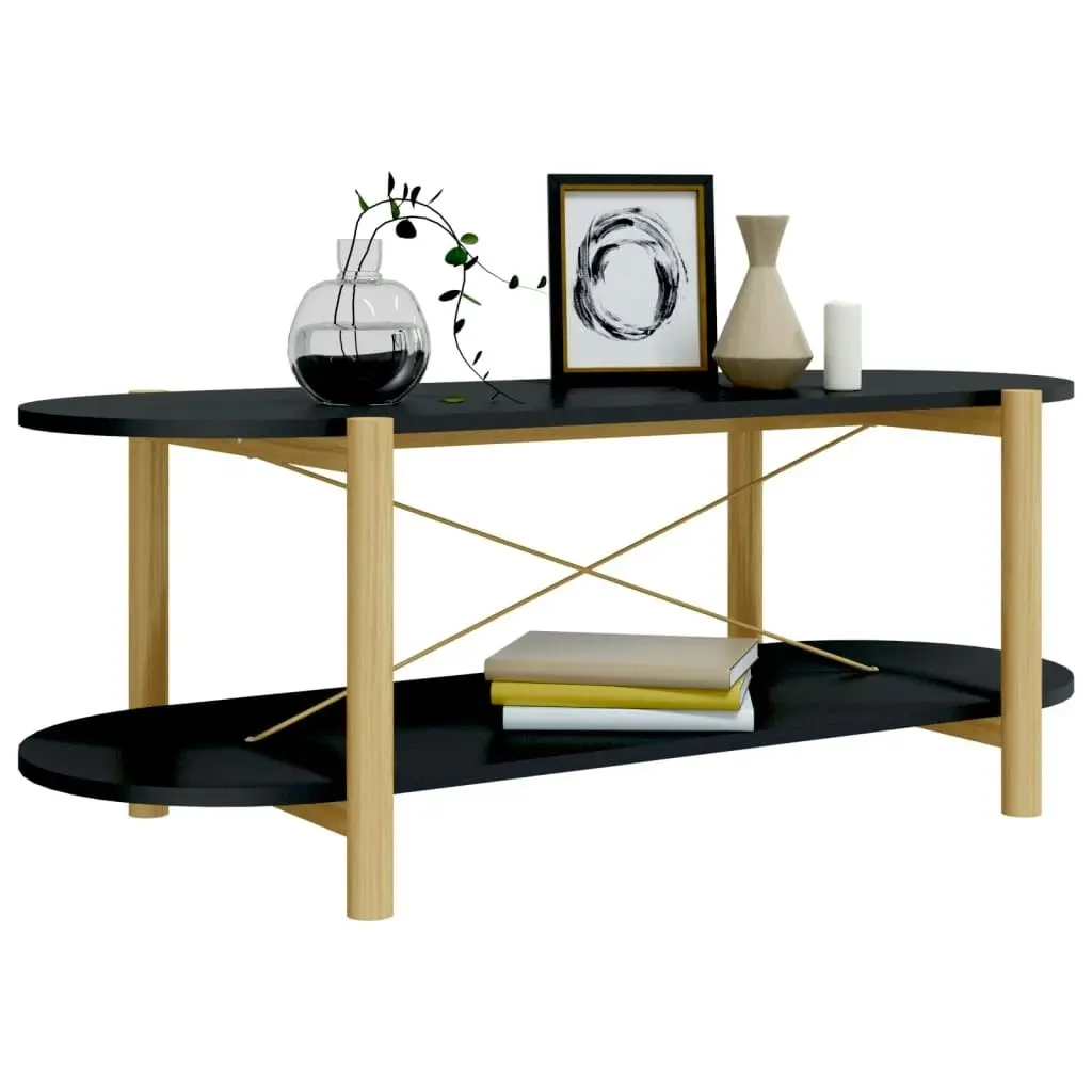 Coffee Table Black 110x48x40 cm Engineered Wood 345688