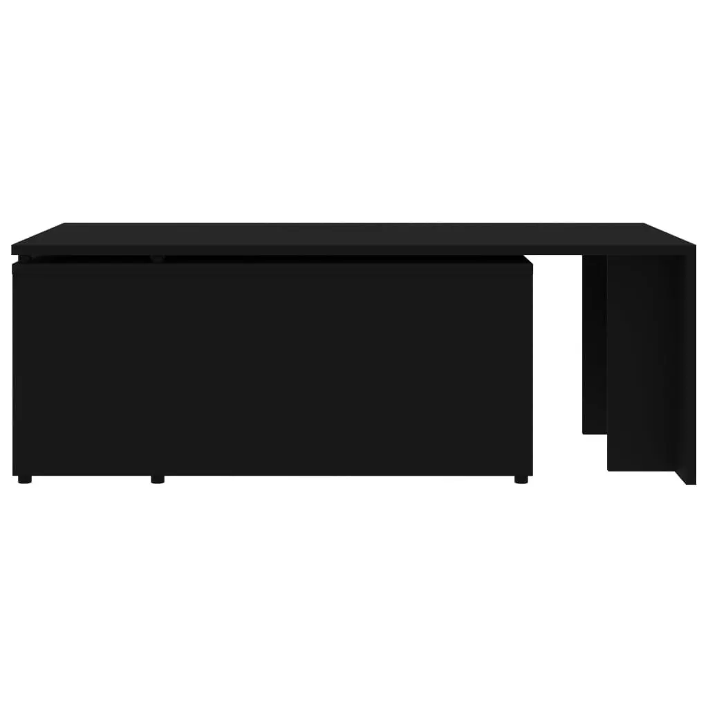 Coffee Table Black 150x50x35 cm Engineered Wood 801338