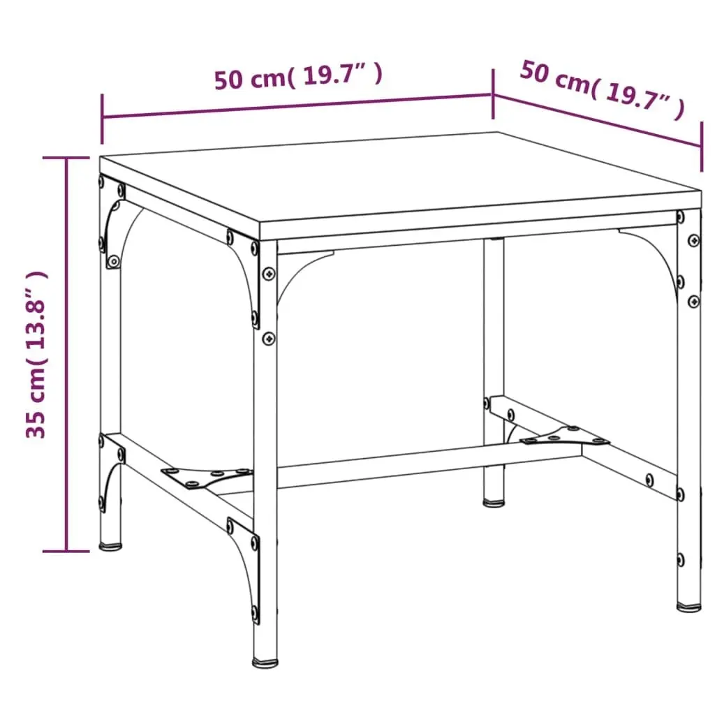 Coffee Table Black 50x50x35 cm Engineered Wood 819397