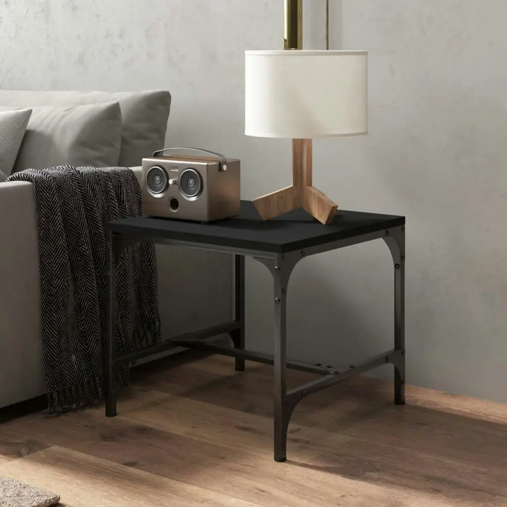 Coffee Table Black 50x50x35 cm Engineered Wood 819397