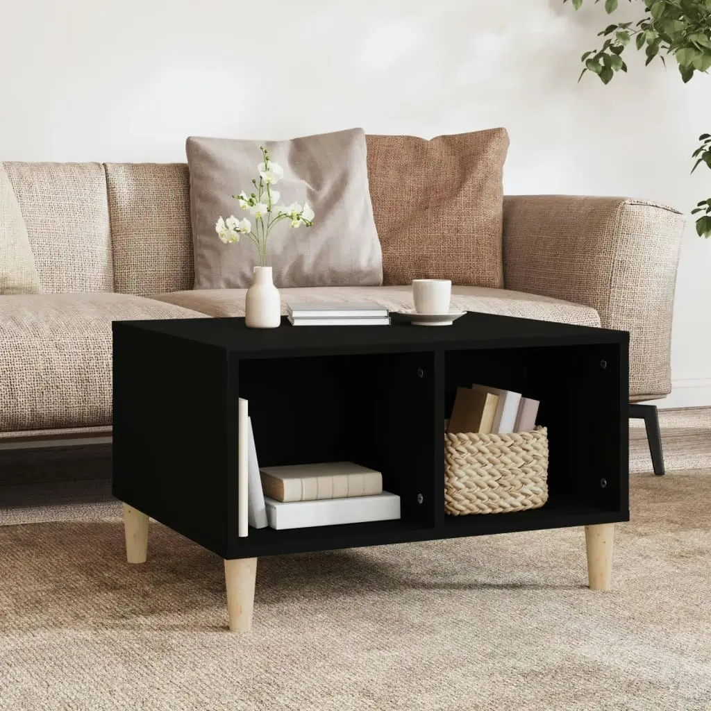 Coffee Table Black 60x50x36.5 cm Engineered Wood 821029