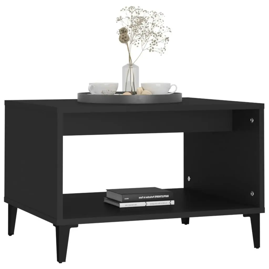 Coffee Table Black 60x50x40 cm Engineered Wood 812682