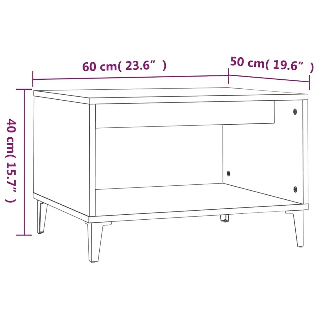 Coffee Table Black 60x50x40 cm Engineered Wood 812682