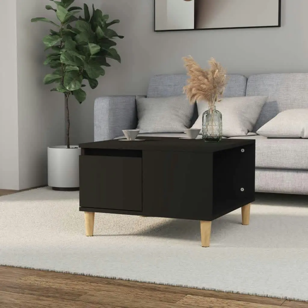 Coffee Table Black 55x55x36.5 cm Engineered Wood 821077