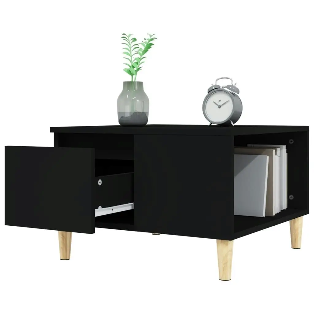 Coffee Table Black 55x55x36.5 cm Engineered Wood 821077