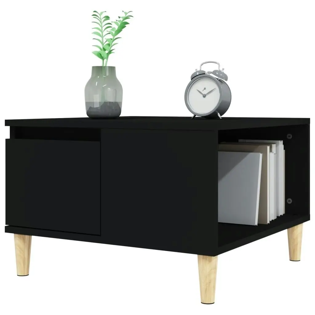 Coffee Table Black 55x55x36.5 cm Engineered Wood 821077