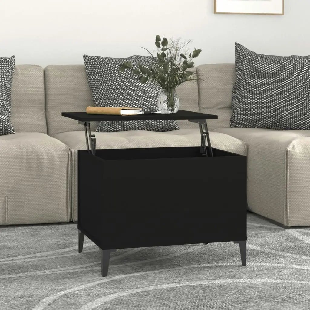 Coffee Table Black 60x44.5x45 cm Engineered Wood 819573