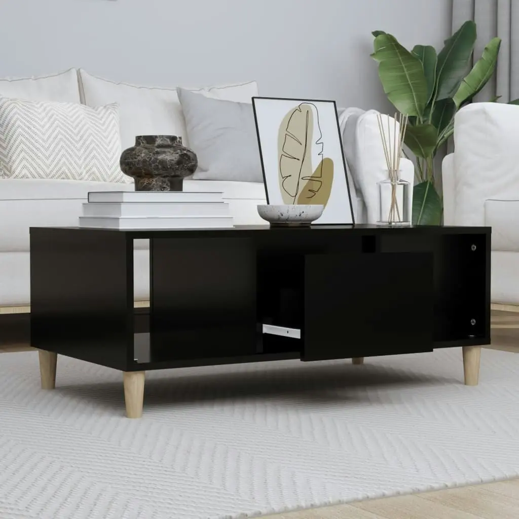 Coffee Table Black 90x50x36.5 cm Engineered Wood 821061