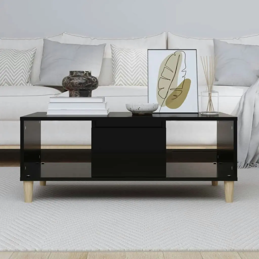 Coffee Table Black 90x50x36.5 cm Engineered Wood 821061