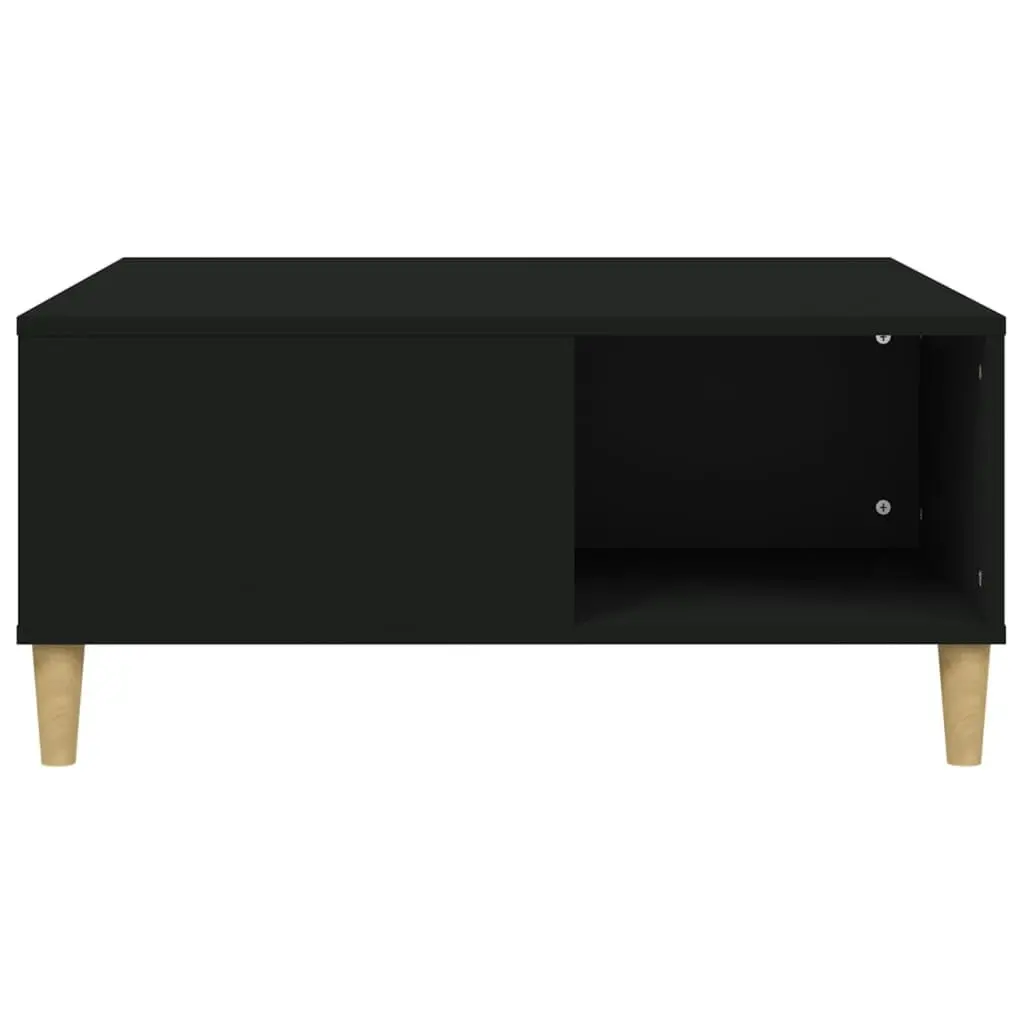 Coffee Table Black 80x80x36.5 cm Engineered Wood 821093