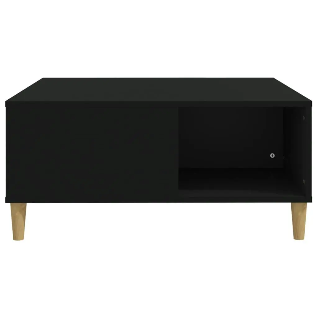 Coffee Table Black 80x80x36.5 cm Engineered Wood 821093