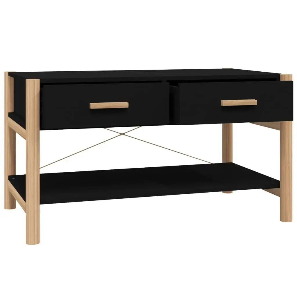 Coffee Table Black 82x48x45 cm Engineered Wood 345664