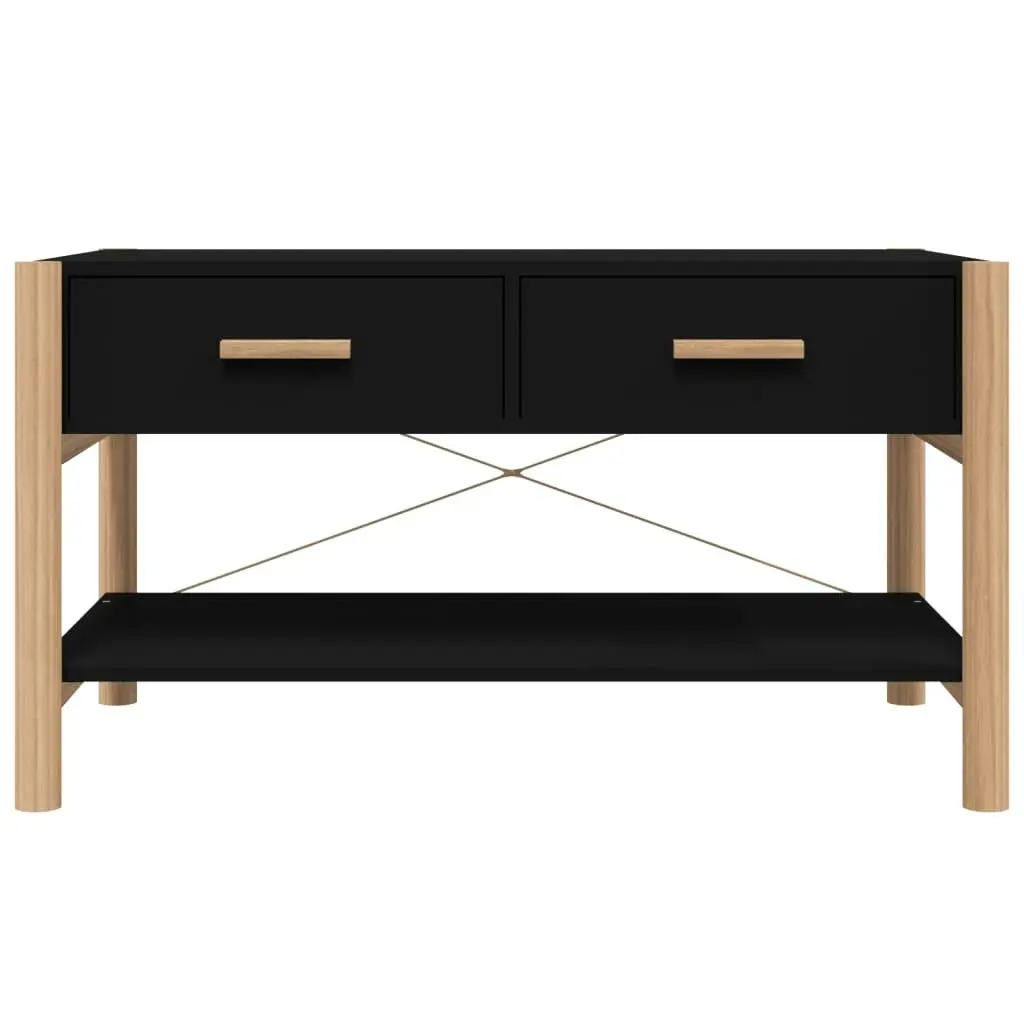 Coffee Table Black 82x48x45 cm Engineered Wood 345664