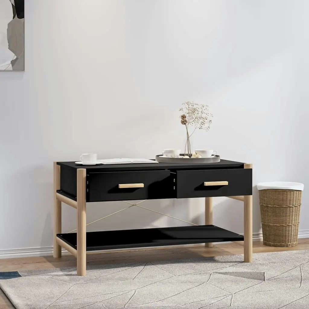 Coffee Table Black 82x48x45 cm Engineered Wood 345664