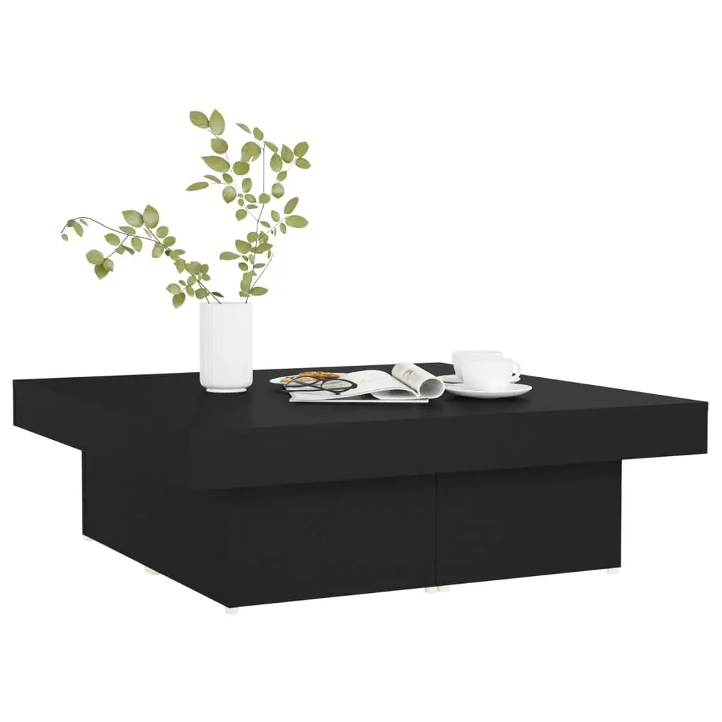 Coffee Table Black 90x90x28 cm Engineered Wood 806913