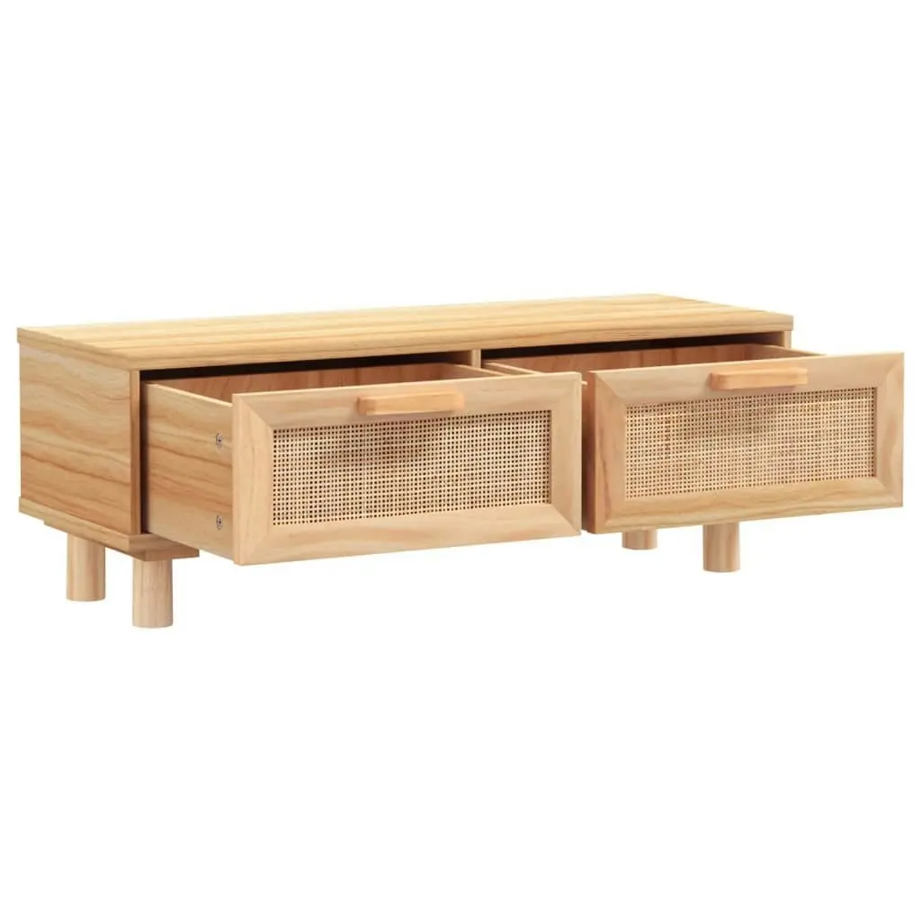 Coffee Table Brown 80x40x30 cm Engineered Wood&Solid Wood Pine 345623