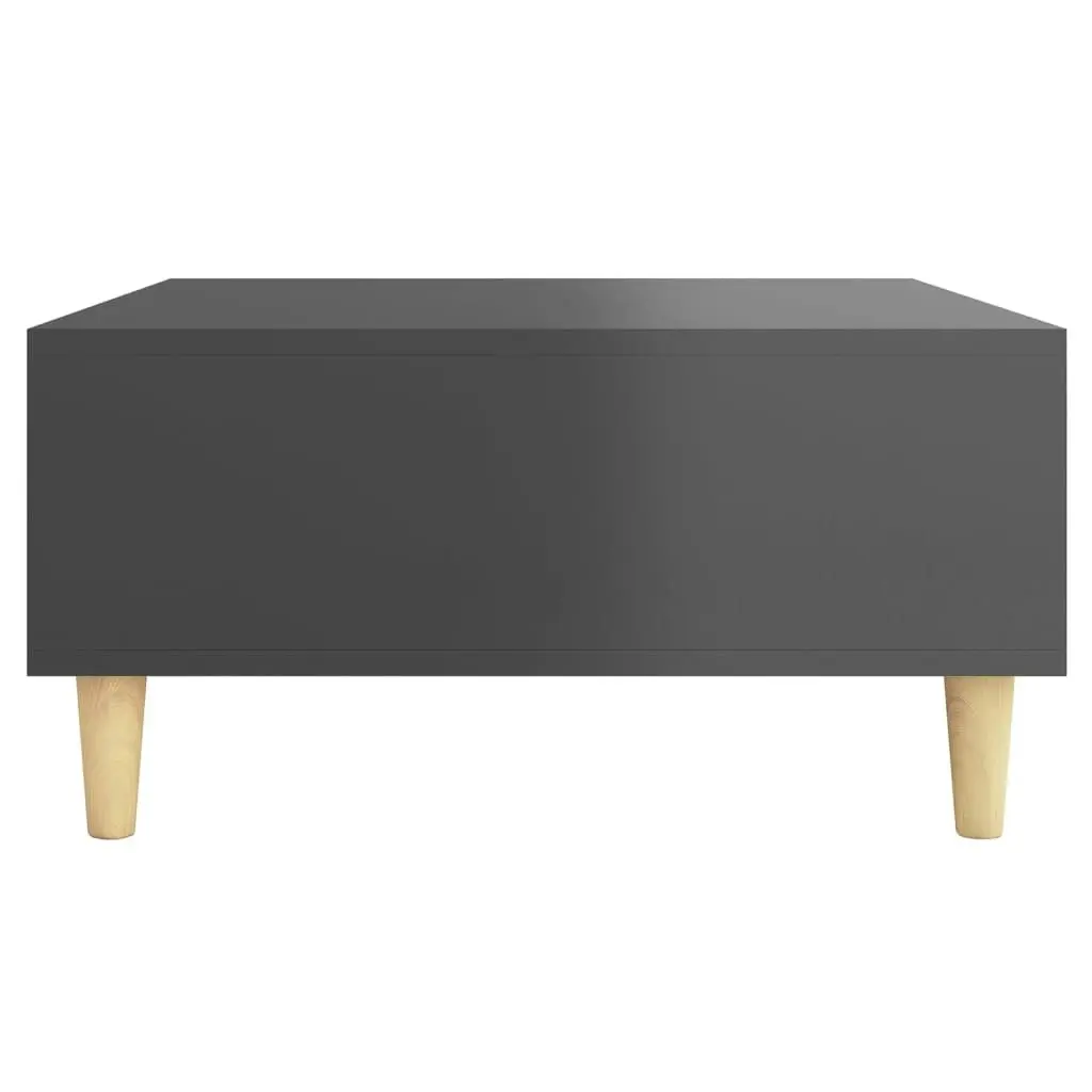 Coffee Table High Gloss Grey 60x60x30 cm Engineered Wood 805985