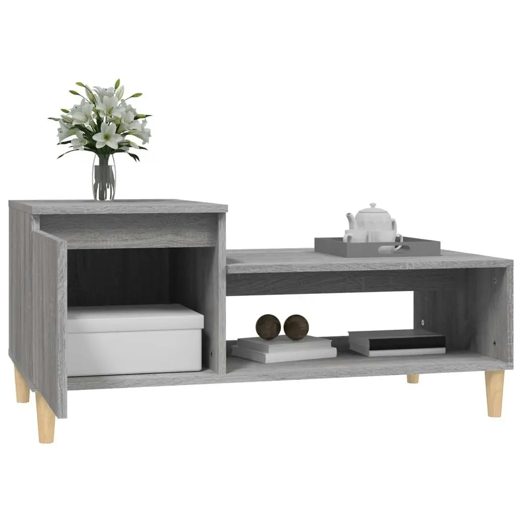 Coffee Table Grey Sonoma 100x50x45 cm Engineered Wood 821130