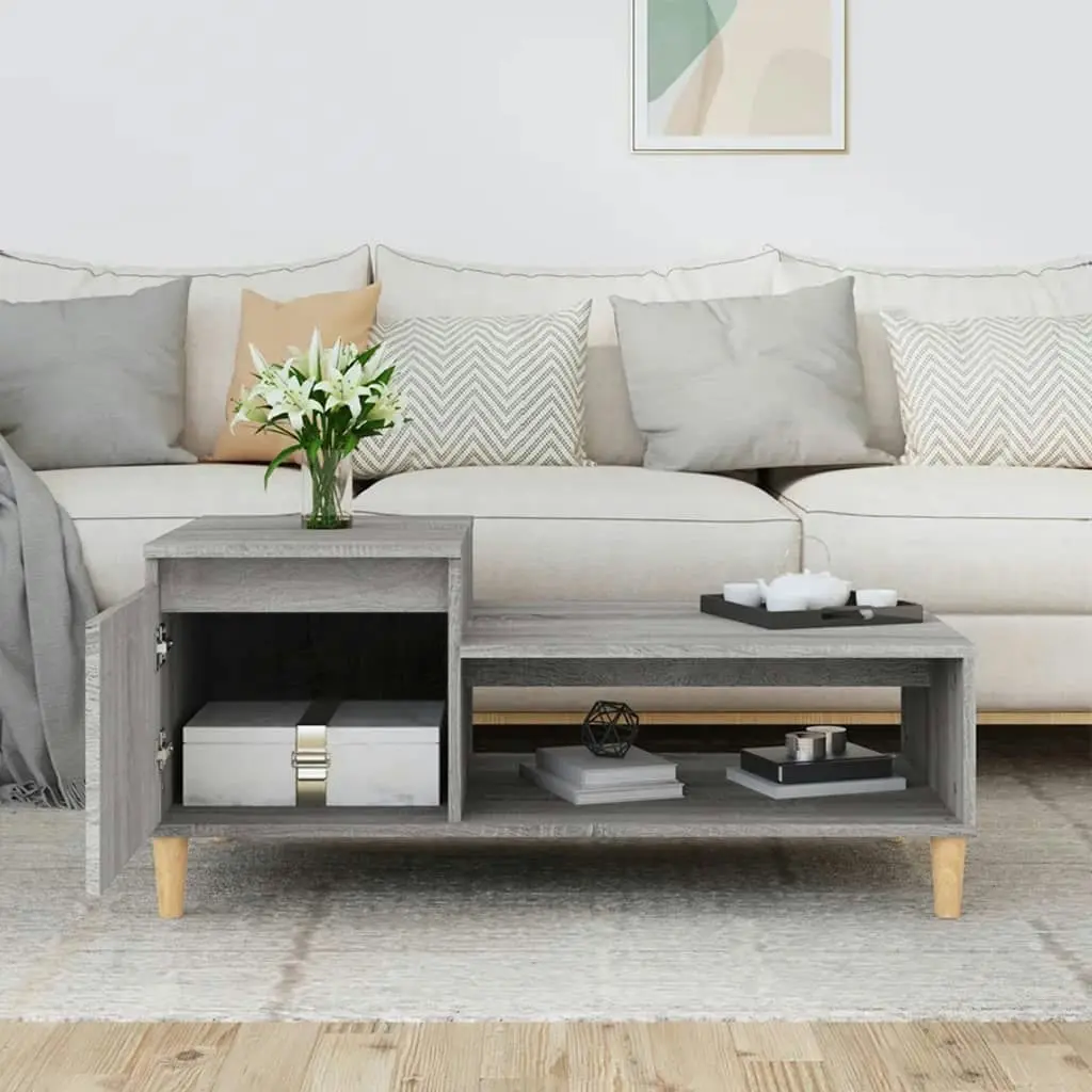 Coffee Table Grey Sonoma 100x50x45 cm Engineered Wood 821130