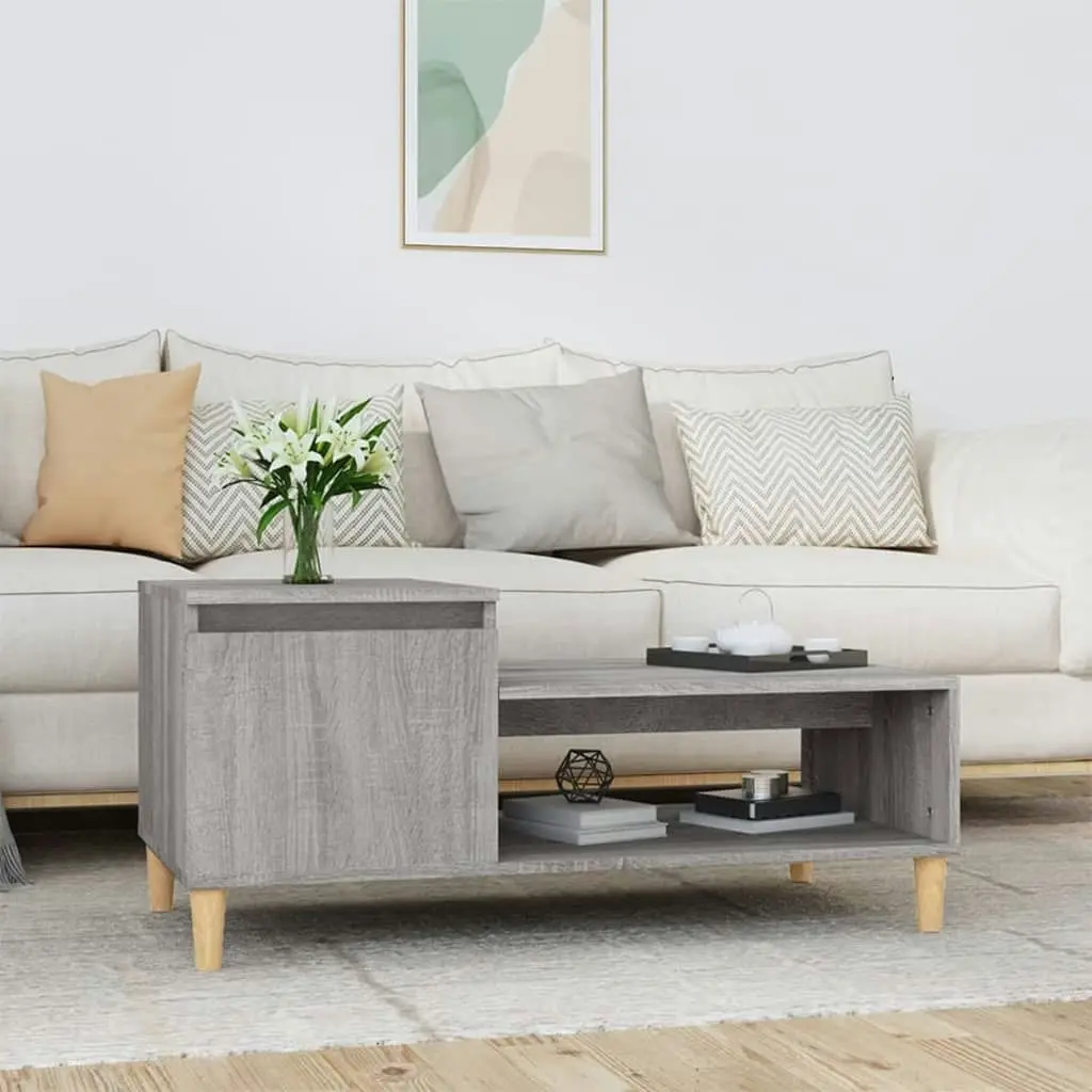 Coffee Table Grey Sonoma 100x50x45 cm Engineered Wood 821130