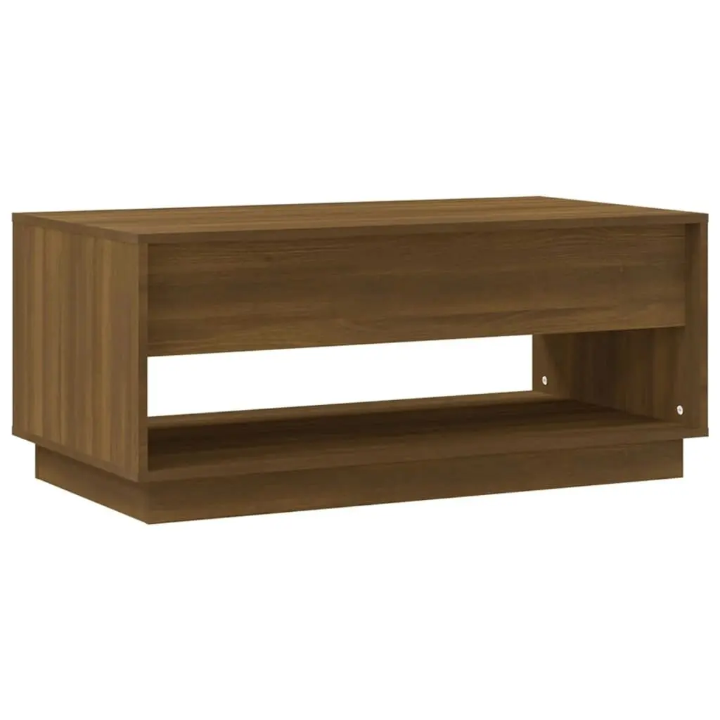 Coffee Table Brown Oak 102.5x55x44 cm Engineered Wood 812980