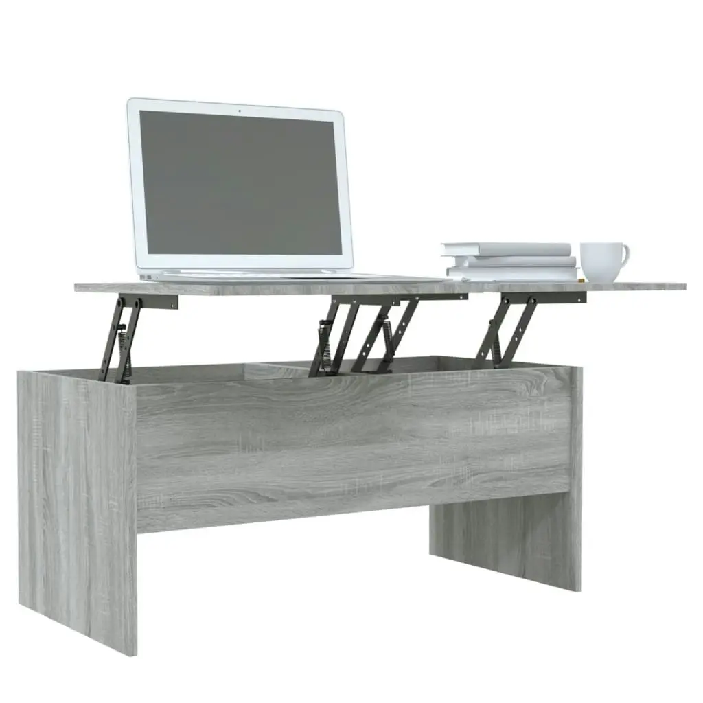 Coffee Table Grey Sonoma 102x50.5x46.5 cm Engineered Wood 819300