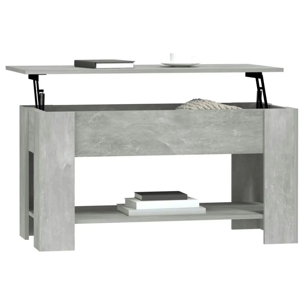 Coffee Table Concrete Grey 101x49x52 cm Engineered Wood 809705