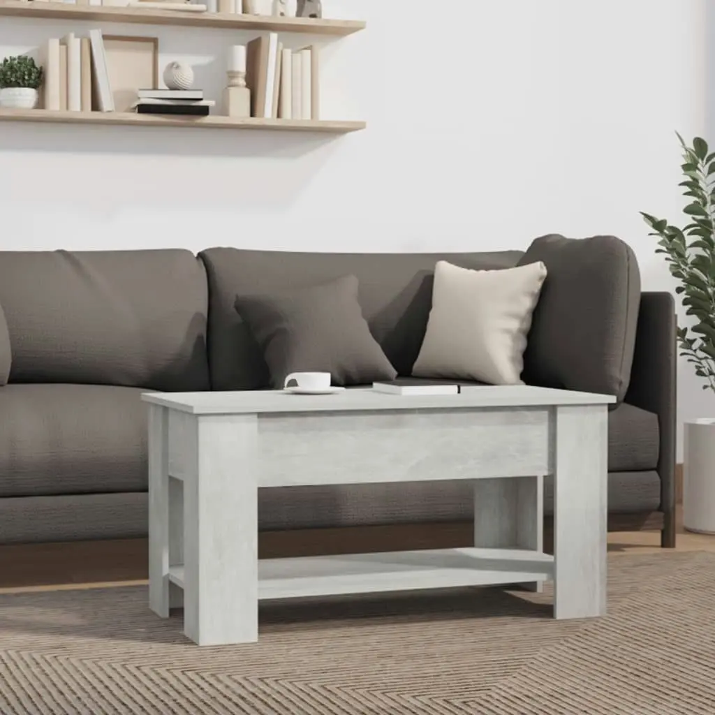 Coffee Table Concrete Grey 101x49x52 cm Engineered Wood 809705