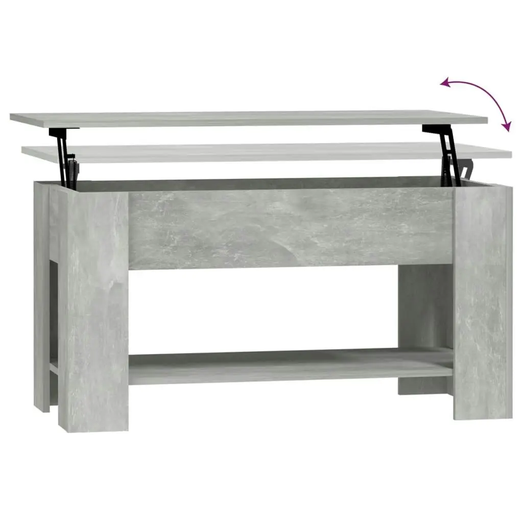 Coffee Table Concrete Grey 101x49x52 cm Engineered Wood 809705