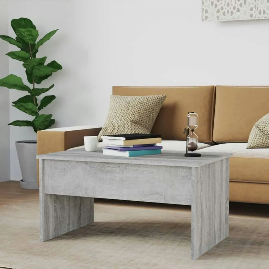 Coffee Table Grey Sonoma 80x50.5x41.5 cm Engineered Wood 819288