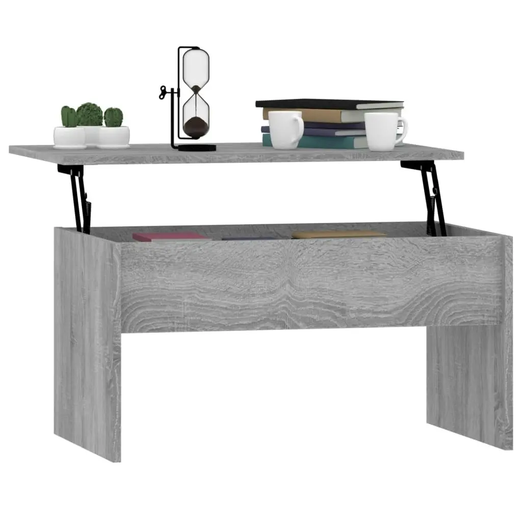 Coffee Table Grey Sonoma 80x50.5x41.5 cm Engineered Wood 819288