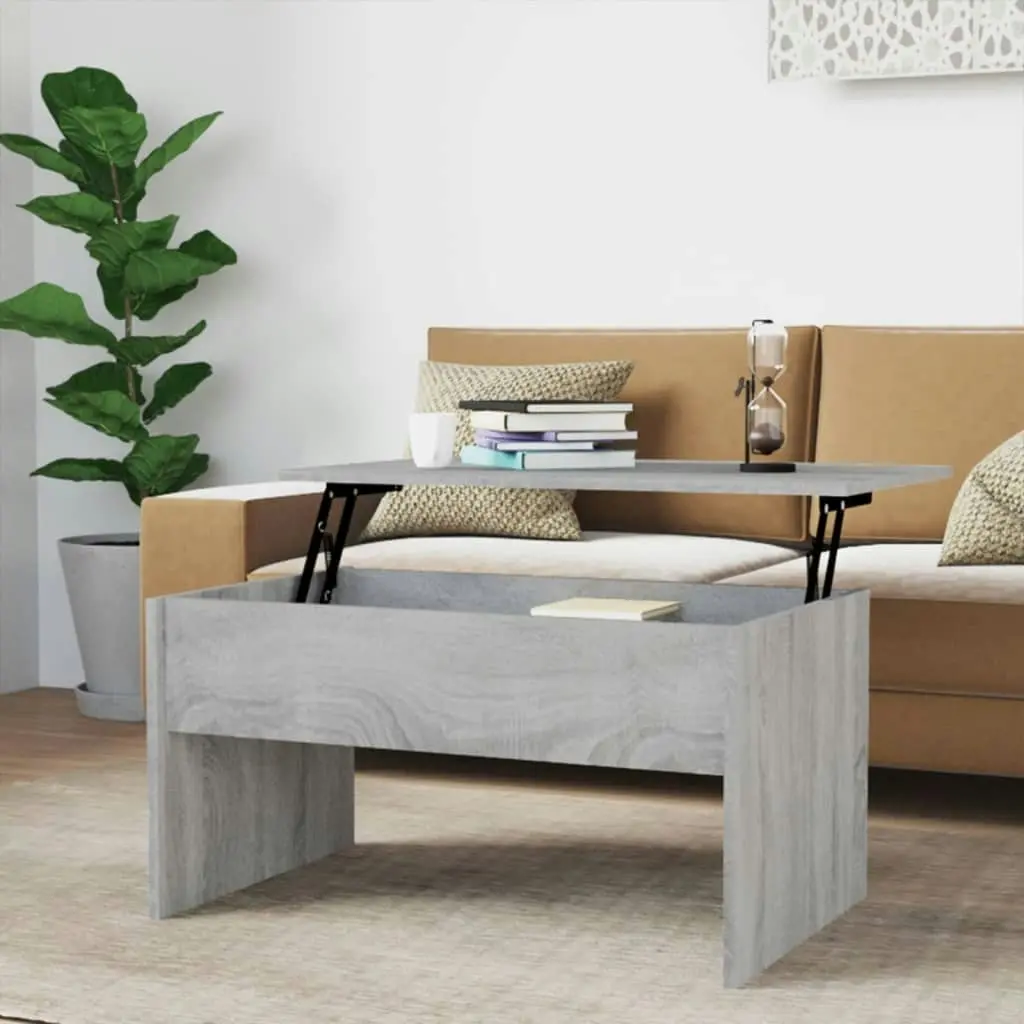 Coffee Table Grey Sonoma 80x50.5x41.5 cm Engineered Wood 819288