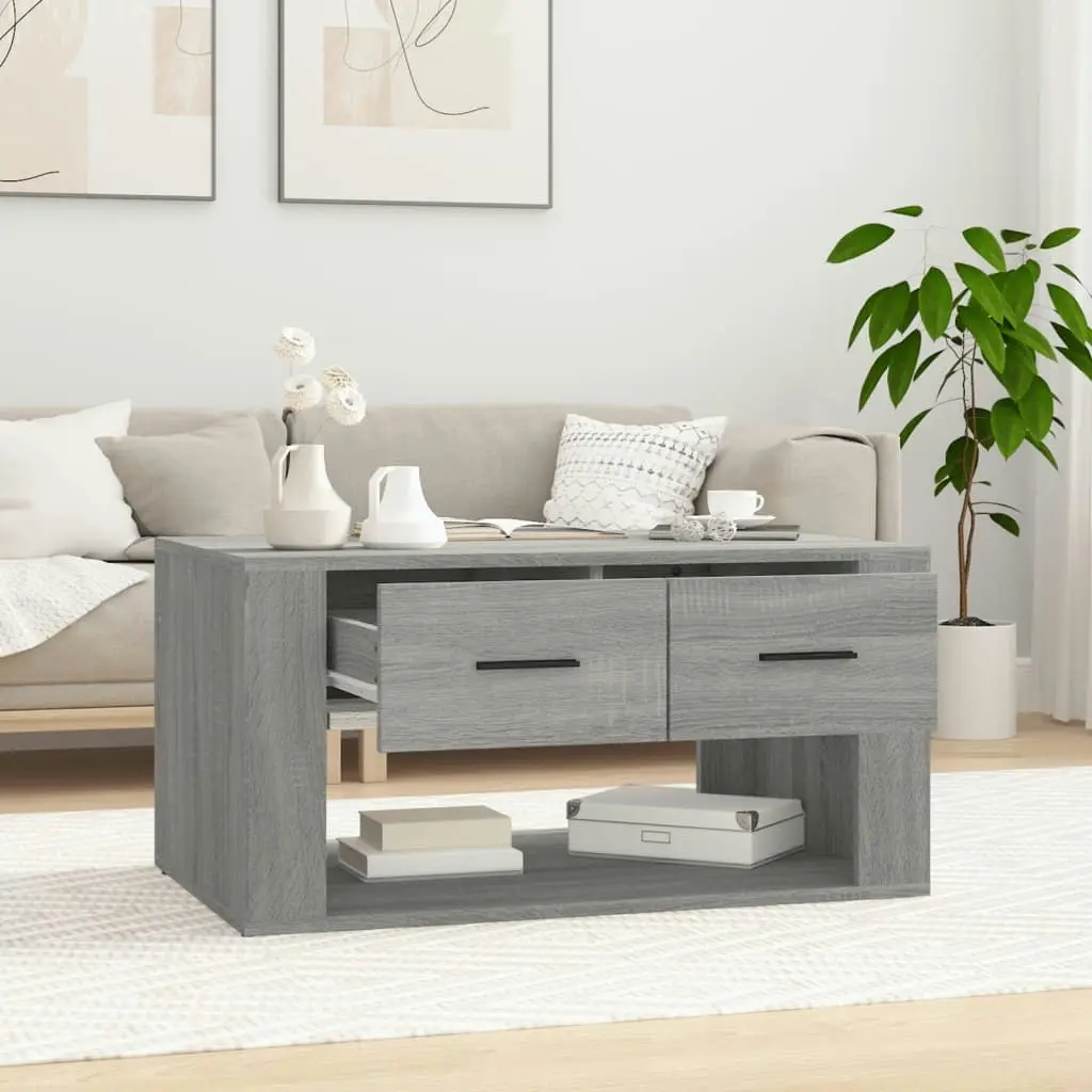 Coffee Table Grey Sonoma 80x50x40 cm Engineered Wood 816534