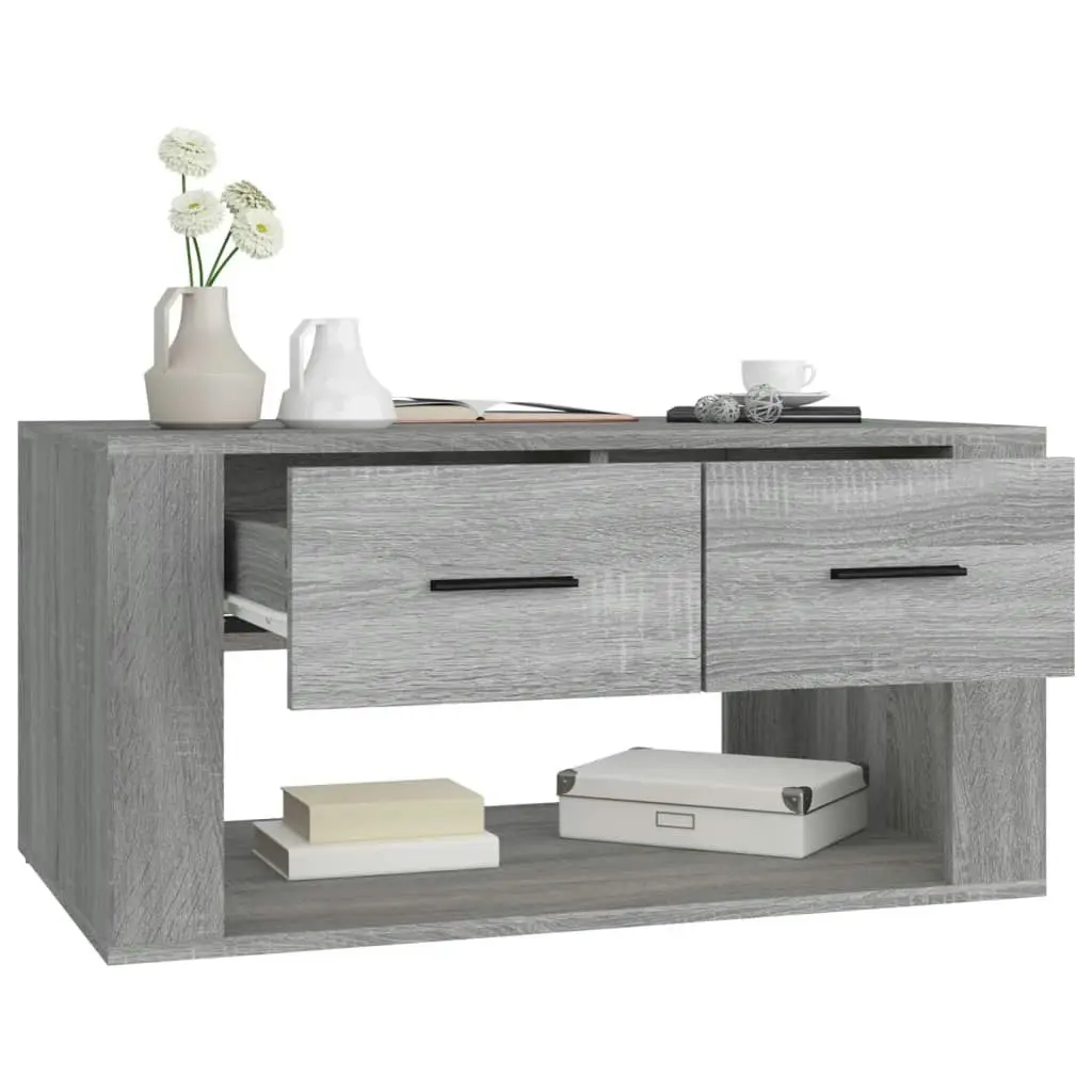 Coffee Table Grey Sonoma 80x50x40 cm Engineered Wood 816534