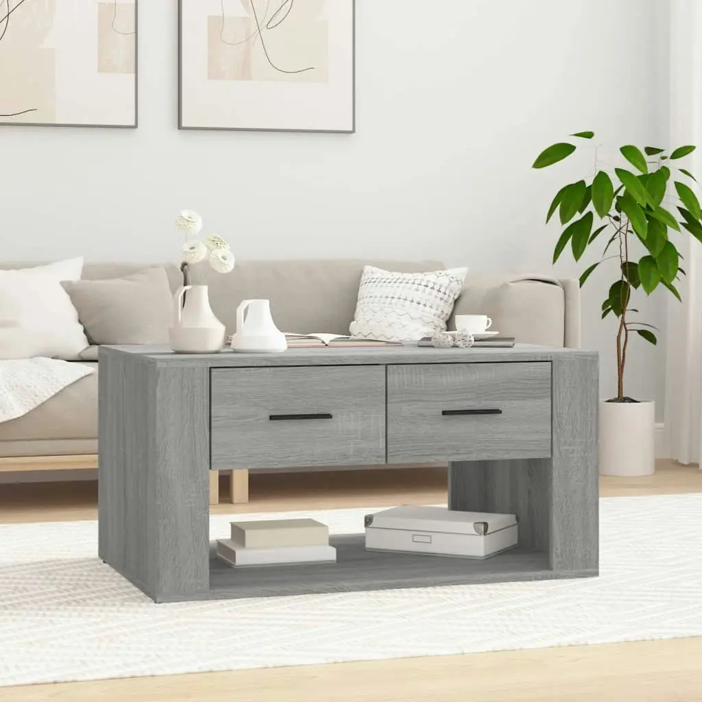 Coffee Table Grey Sonoma 80x50x40 cm Engineered Wood 816534