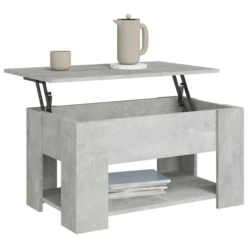 Coffee Table Concrete Grey 79x49x41 cm Engineered Wood 809714