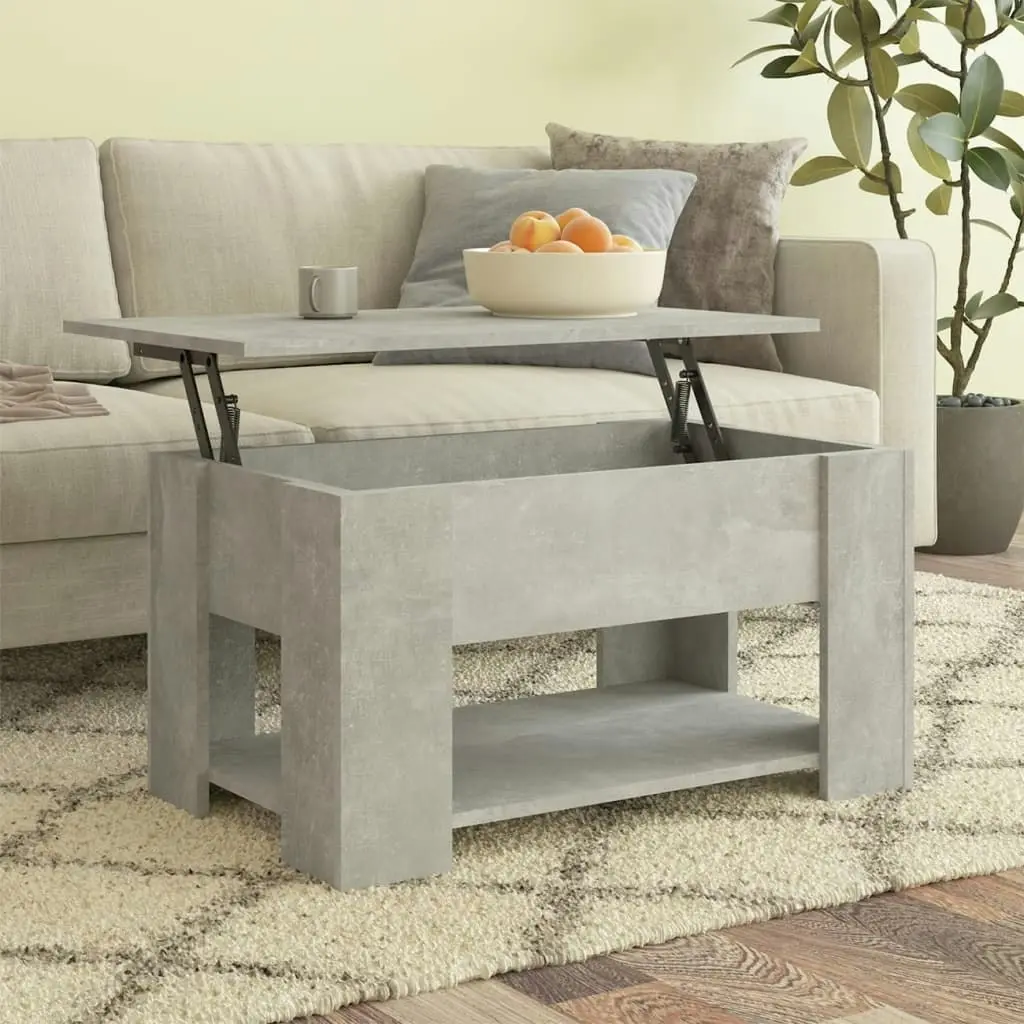 Coffee Table Concrete Grey 79x49x41 cm Engineered Wood 809714