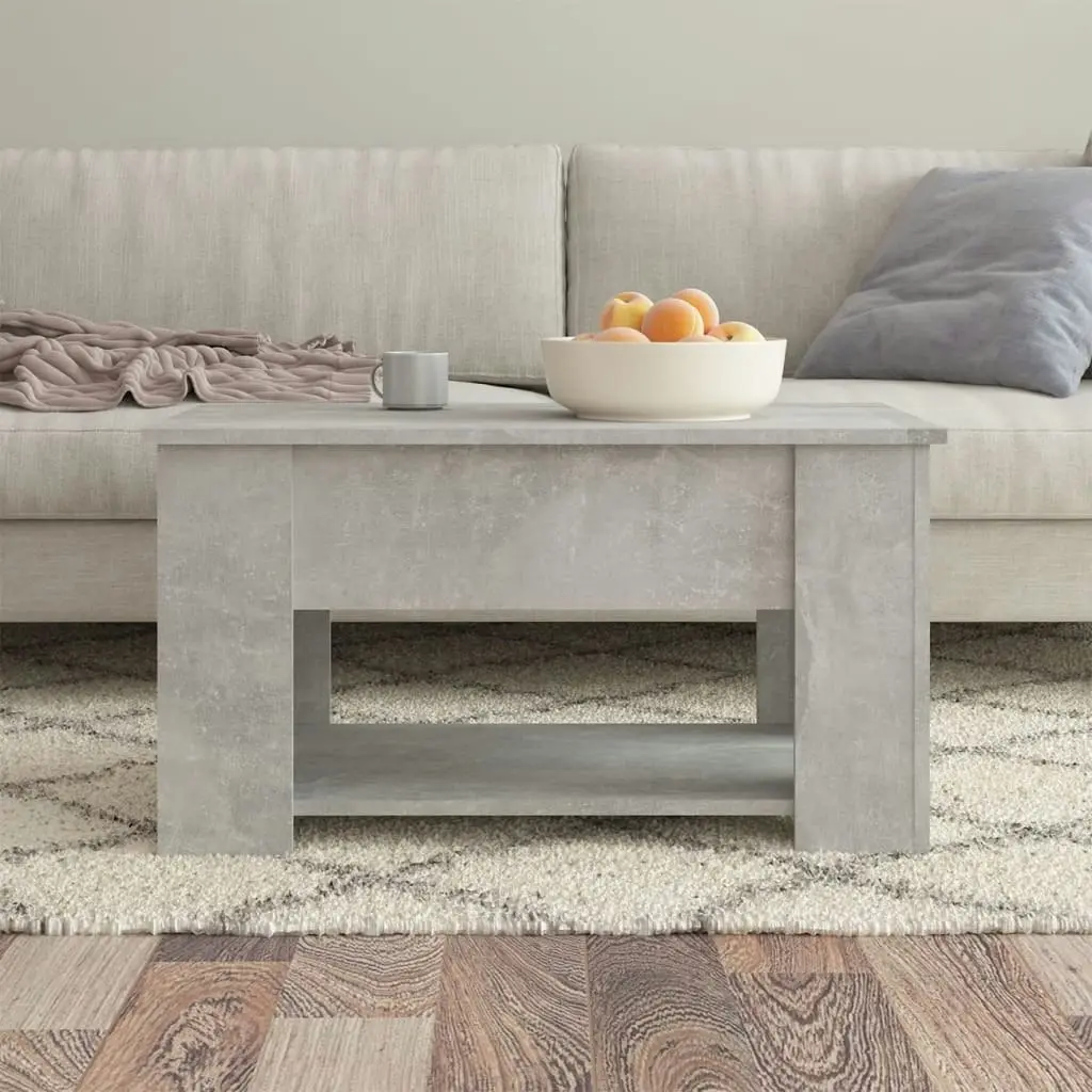 Coffee Table Concrete Grey 79x49x41 cm Engineered Wood 809714