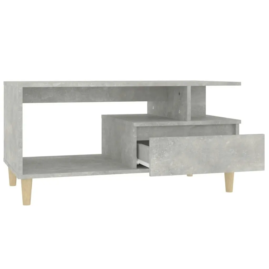 Coffee Table Concrete Grey 90x49x45 cm Engineered Wood 819616