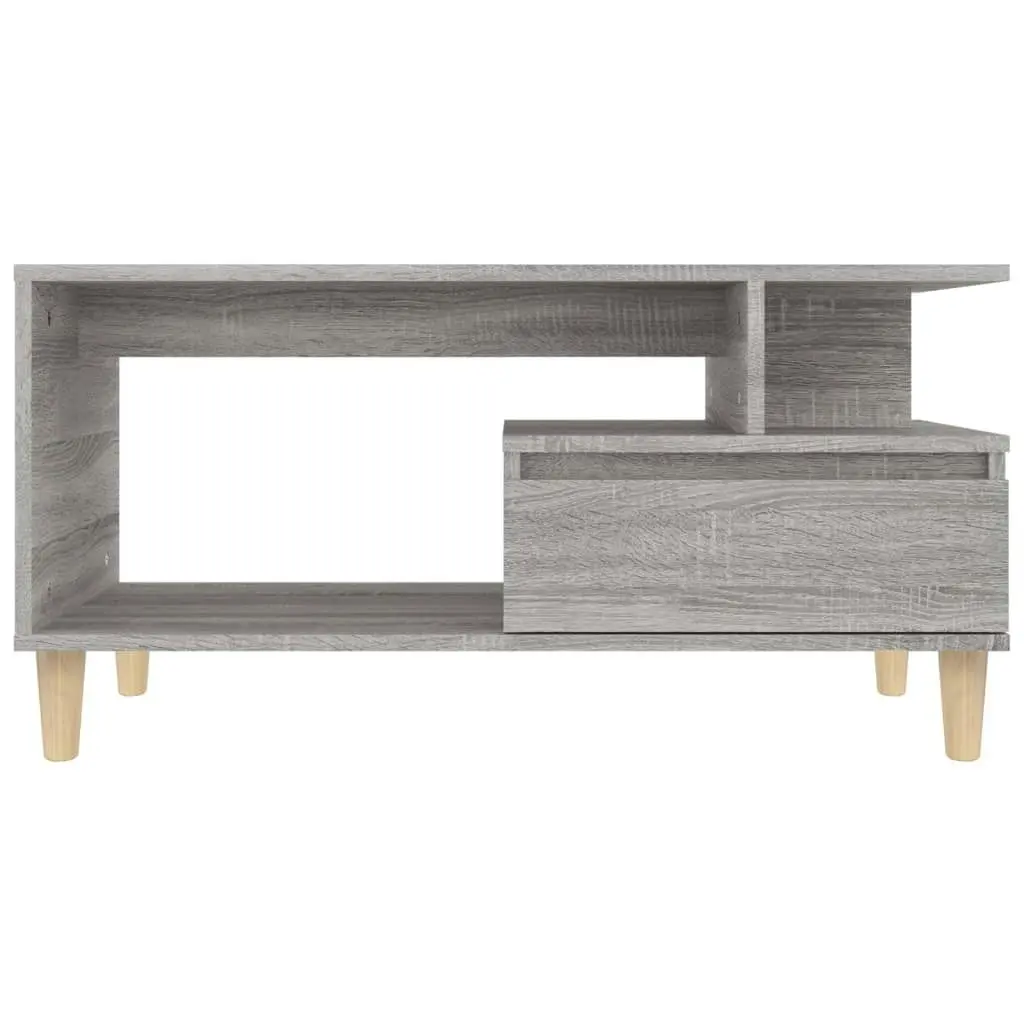 Coffee Table Grey Sonoma 90x49x45 cm Engineered Wood 819618